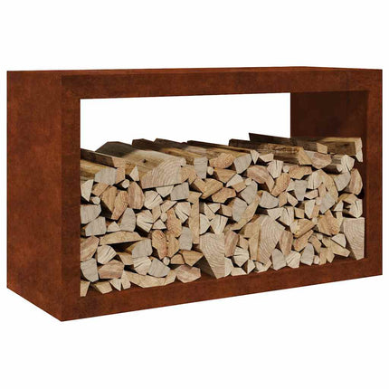 Firewood Rack 39.4x15.7x23.6" Weathering Steel