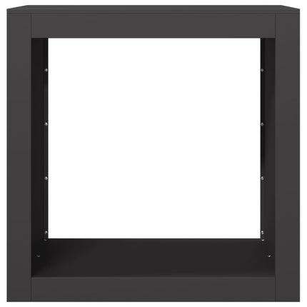 Firewood Rack Black 23.6x15.7x23.6" Steel