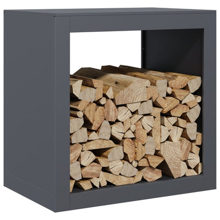 Firewood Rack Anthracite 23.6x15.7x23.6" Steel