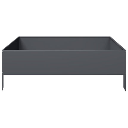 Garden Raised Bed Anthracite Steel 39.4 in x 39.4 in x 13.2 in