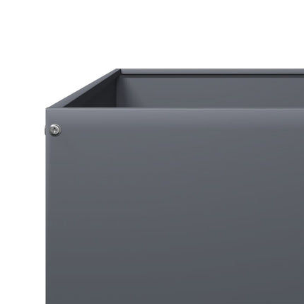 Garden Raised Bed Anthracite Steel 39.4 in x 39.4 in x 13.2 in