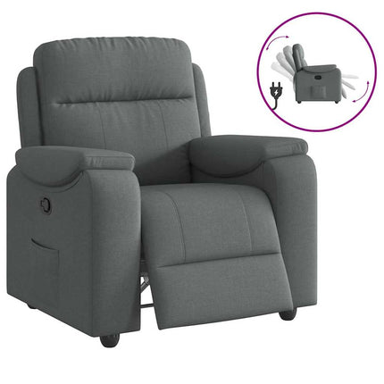 Recliner Chair Dark Grey Fabric