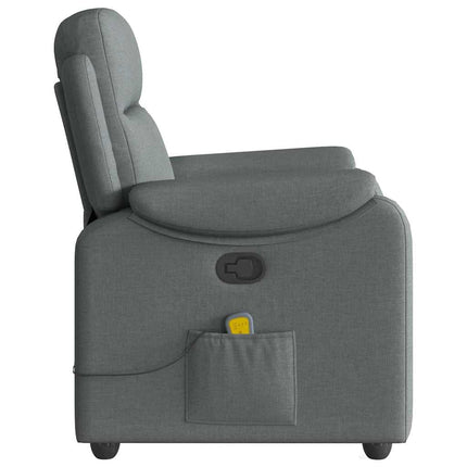 Massage Recliner Chair Dark Grey Fabric