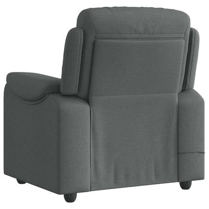 Massage Recliner Chair Dark Grey Fabric