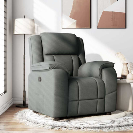 Recliner Chair Dark Grey Fabric
