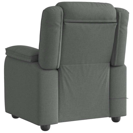 Massage Recliner Chair Dark Grey Fabric