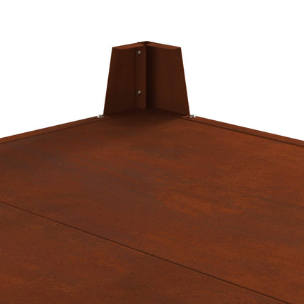 Fire Pit Brown 31.50 x 31.50 x 16.93 in Weathering Steel