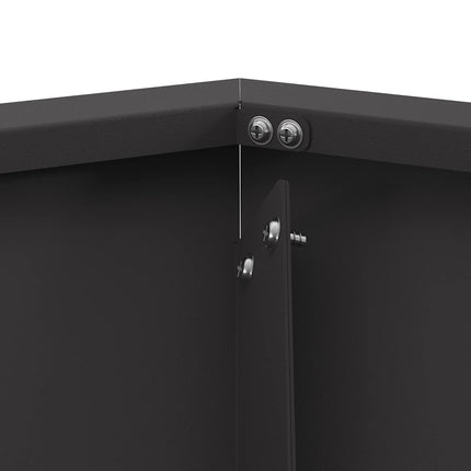 Fire Pit Black 39.37 x 39.37 x 11.02 in Steel