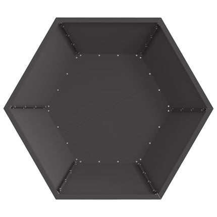 Fire Pit Black 39.37 x 39.37 x 11.02 in Steel