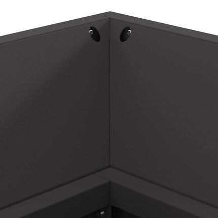 Fire Pit Black 62.99 x 17.72 x 13.78 in Steel