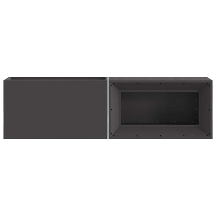 Fire Pit Black 62.99 x 17.72 x 13.78 in Steel