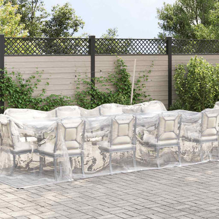 Clear Tarpaulin with Eyelets 9.8x26.2'Polyethylene