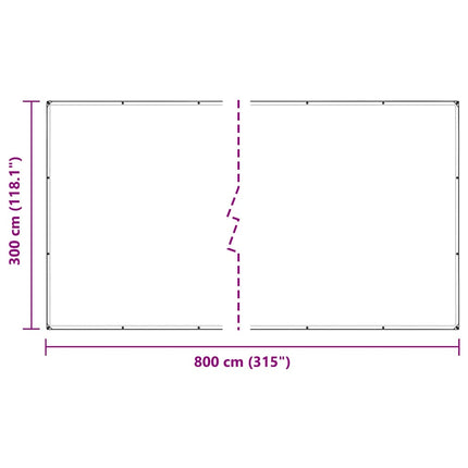 Clear Tarpaulin with Eyelets 9.8x26.2'Polyethylene
