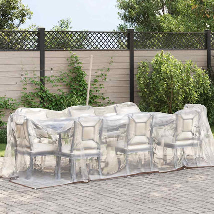 Clear Tarpaulin with Eyelets 6.6x13.1'Polyethylene