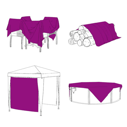 Clear Tarpaulin with Eyelets 6.6x13.1'Polyethylene