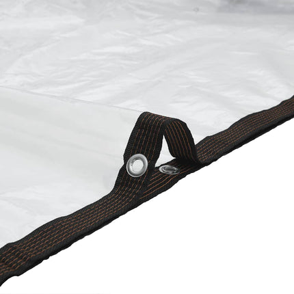 Clear Tarpaulin with Eyelets 6.6x13.1'Polyethylene