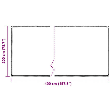 Clear Tarpaulin with Eyelets 6.6x13.1'Polyethylene