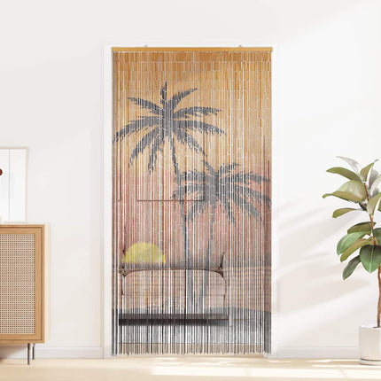 Insect Door Curtain Palm Tree Print 35.4"x86.6" Bamboo