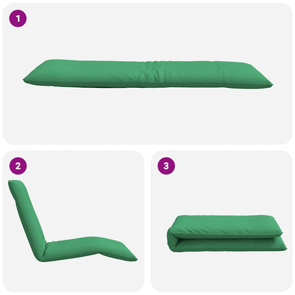 Folding Sun lounger Green 68.9x21.3x3.3" Oxford Fabric