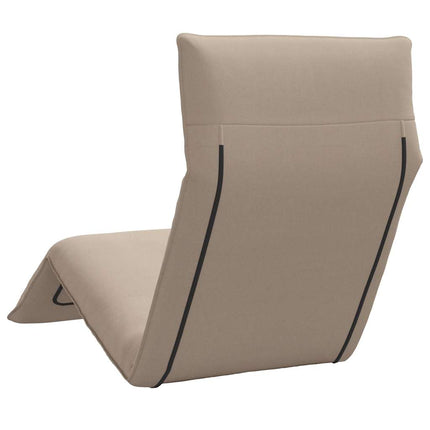 Folding Sun lounger Taupe 68.9x21.3x3.3" Oxford Fabric