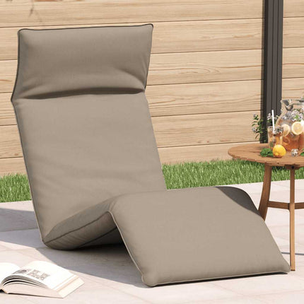 Folding Sun lounger Taupe 68.9x21.3x3.3" Oxford Fabric