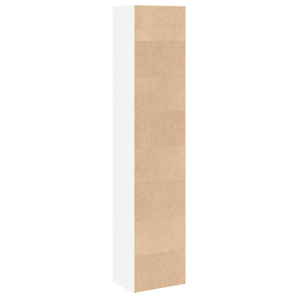 Bookcase White Engineered wood Tall Bookcase Rectangular