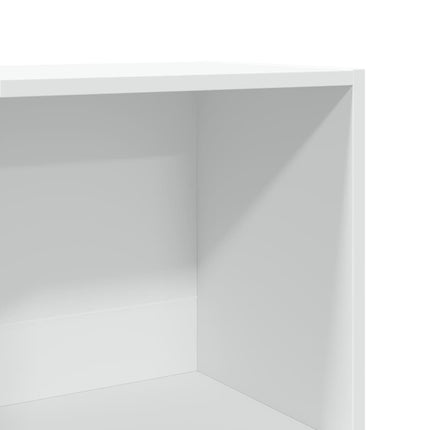 Bookcase White Engineered wood Tall Bookcase Rectangular