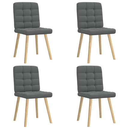Dining Chairs 4 pcs Dark Gray Fabric