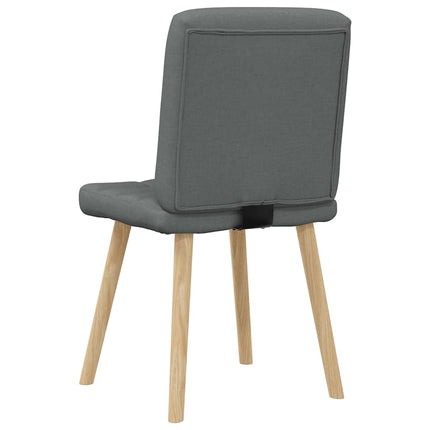 Dining Chairs 4 pcs Dark Gray Fabric