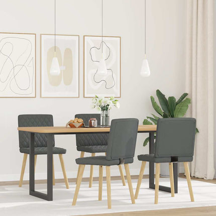 Dining Chairs 4 pcs Dark Gray Fabric