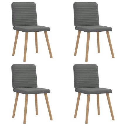 Dining Chairs 4 pcs Dark Gray Fabric