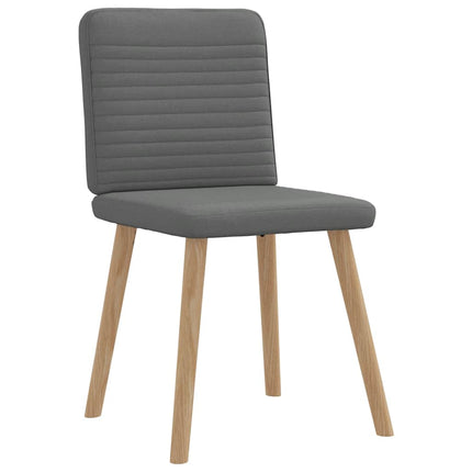 Dining Chairs 4 pcs Dark Gray Fabric