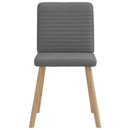 Dining Chairs 4 pcs Dark Gray Fabric