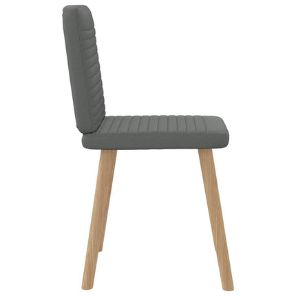 Dining Chairs 4 pcs Dark Gray Fabric