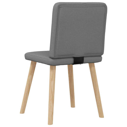 Dining Chairs 4 pcs Dark Gray Fabric