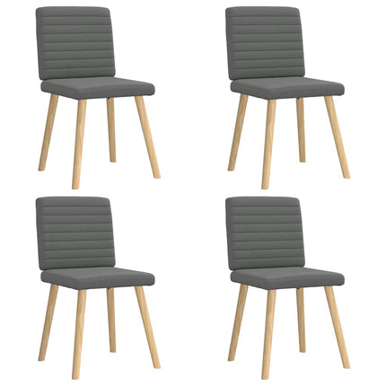 Dining Chairs 4 pcs Dark Gray Fabric