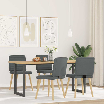 Dining Chairs 4 pcs Dark Gray Fabric