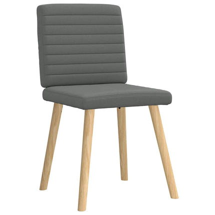 Dining Chairs 4 pcs Dark Gray Fabric
