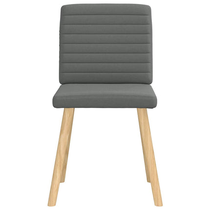 Dining Chairs 4 pcs Dark Gray Fabric
