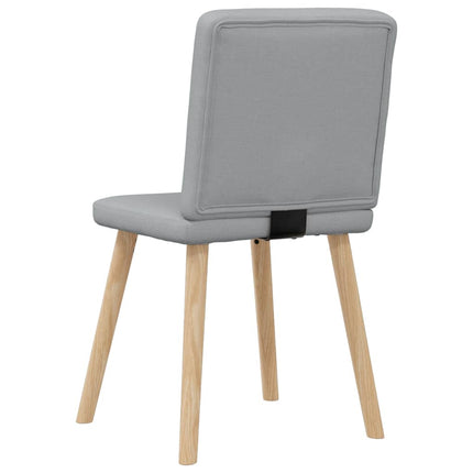 Dining Chairs 4 pcs Light Gray Fabric