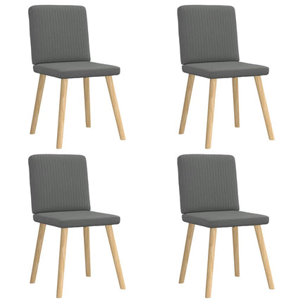 Dining Chairs 4 pcs Dark Gray Fabric