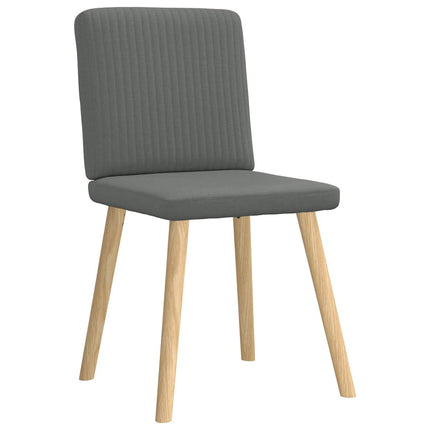 Dining Chairs 4 pcs Dark Gray Fabric