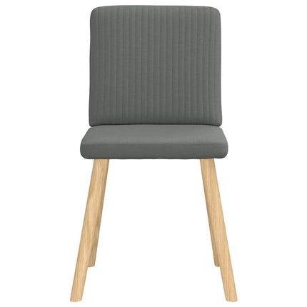 Dining Chairs 4 pcs Dark Gray Fabric