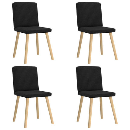 Dining Chairs 4 pcs Black Fabric