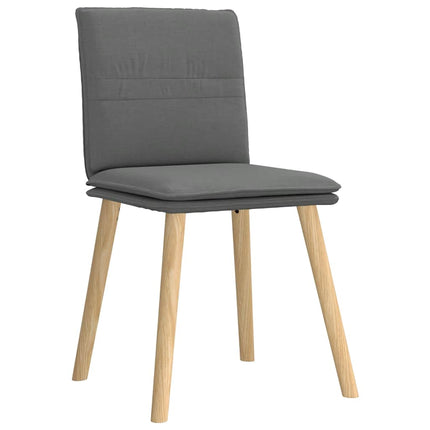 Dining Chairs 4 pcs Dark Gray Fabric