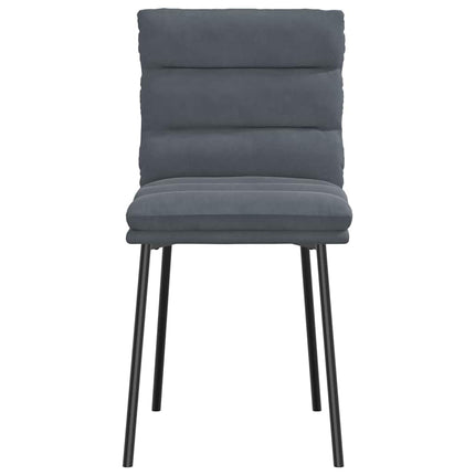Dining Chairs 4 pcs Dark Gray Velvet