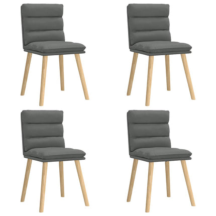 Dining Chairs 4 pcs Dark Gray Fabric