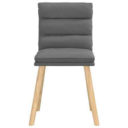 Dining Chairs 4 pcs Dark Gray Fabric
