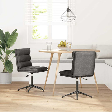 Dining Chairs 2 pcs Black Faux Leather