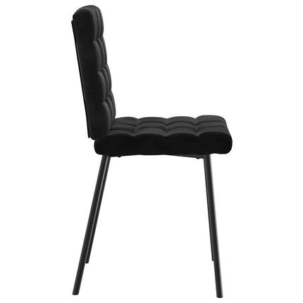 Dining Chairs 6 pcs Black Velvet